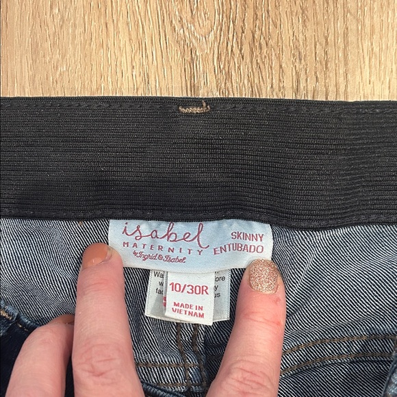 Isabel Maternity by Ingrid & Isabel Blue Skinny Jeans size 10 - Picture 2 of 5